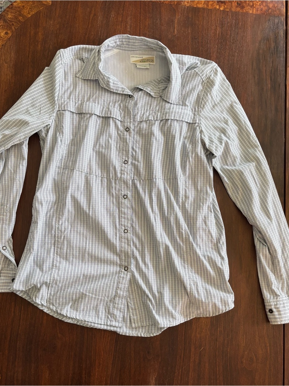 ExOfficio Insect Shield Women’s M Button-Down Long Sleeve Outdoors, Dri-fit